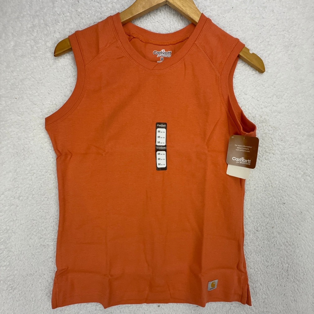Carhartt Women‎ Coral Cotton Sleeveless Tank Top Shirt WK008 Medium NWT